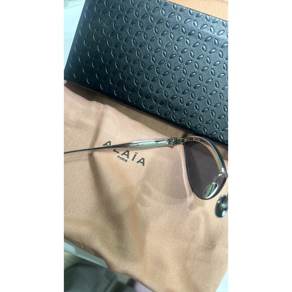 ALAÏA 61mm Cat Eye Sunglasses silver blue - Picture 9 of 12